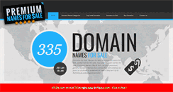 Desktop Screenshot of premiumnamesforsale.com
