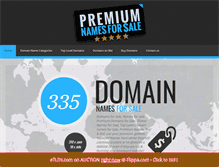 Tablet Screenshot of premiumnamesforsale.com